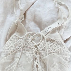 Astr the label white tank blouse